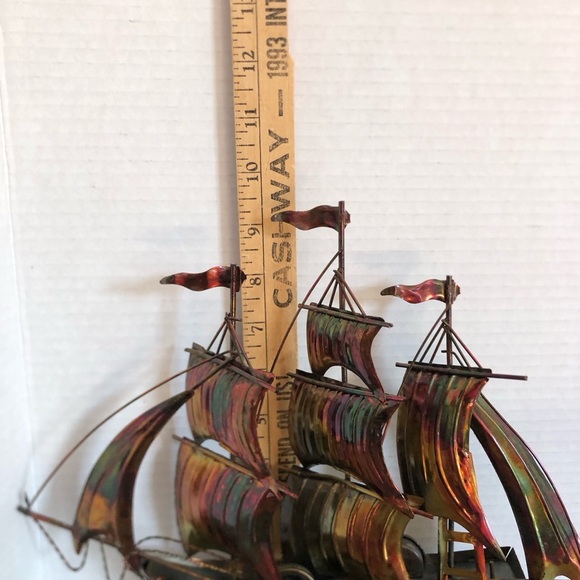 Vtg MCM Copper Sailboat Decor - Picture 10 of 10